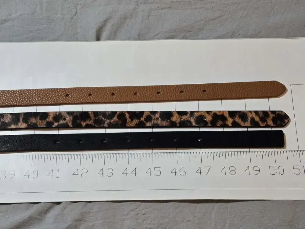 Steve Madden Women's 3-For-1 Belt Set Brown Leopard Black Size 2X